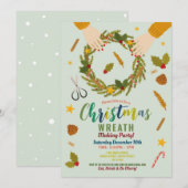 Krans maken feestelijke feest Kerstmis familie Kaart (Voorkant / Achterkant)