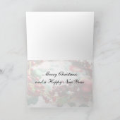 Krans met bessen op een quilt Kerstmis Feestdagen Kaart (Binnen)