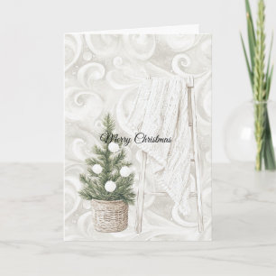 Krans met Crème Kerstboom Trap met Deken Kaart