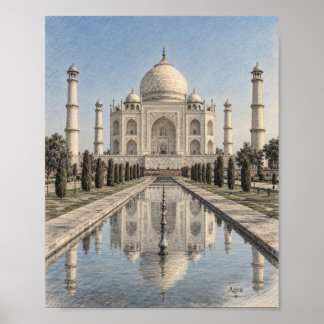 Krans met Delicate Tuinbladprint Poster