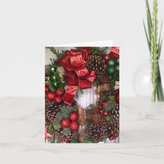 Krans met fijne feestdagen kaart (Voorkant)