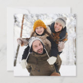 Krans met groen voor Kerst Foto Elegant Modern Feestdagenkaart (Achterkant)