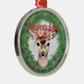  krans met hertenbloem metalen ornament (Rechts)