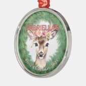  krans met hertenbloem metalen ornament (Links)