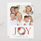 Krans met hulst Kerstgroet 3 FOTO Feestdagenkaart (Voorkant / Achterkant)