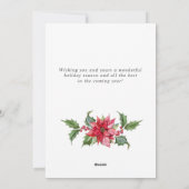 Krans met hulst Kerstgroet 3 FOTO Feestdagenkaart (Achterkant)