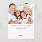 Krans met hulstbessen Kerstgroet Feestdagenkaart (Achterkant)