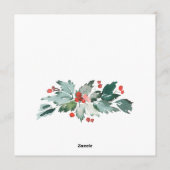 Krans met hulstbessen Kerstgroet Feestdagenkaart (Achterkant)
