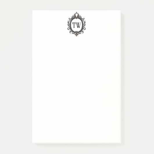 Krans met initialen post-it® notes (Voorkant)