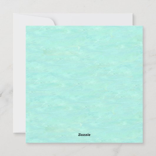 Krans met Kerst en Strandschelpen Plat Feestdagenkaart (Achterkant)