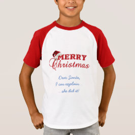 Krans met kerstgroet en monogram t-shirt