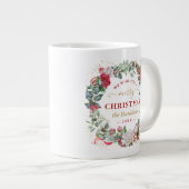 Krans met Kerstgroet Monogram Grote Koffiekop (Voorkant rechts)