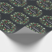 Krans met Kerstmis Misteletoe Cadeaupapier (Hoek)
