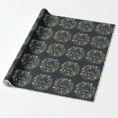 Krans met Kerstmis Misteletoe Cadeaupapier (Uitgerold)