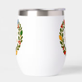 Krans met Kerstverlichting en Hulst Prettig Nieuwj (Links)