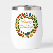 Krans met Kerstverlichting en Hulst Prettig Nieuwj (Voorkant)