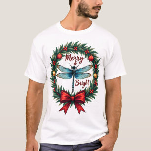 Krans met Libel voor de Feestdagen T-shirt
