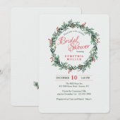 Krans met Rode Bessen Uitnodiging (Voorkant / Achterkant)