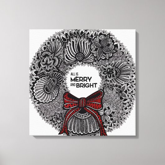 Krans met tekst canvas afdruk (Voorkant)