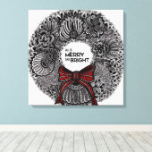 Krans met tekst canvas afdruk (Insitu (Houten vloer))