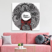 Krans met tekst canvas afdruk (Insitu (Woonkamer))