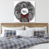 Krans met tekst canvas afdruk (Insitu (Slaapkamer))