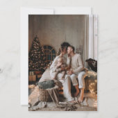 Krans met vrolijke kerstscript feestdagenkaart (Achterkant)