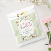 Krans met wintergroen en bessen voor Kerstmis Bedankzakje (Gezegeld)