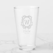 Krans Monogram Beste Man Glas (Achterkant)