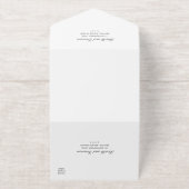 Krans Monogram Elegant Trouwen All In One Uitnodiging (Buiten)