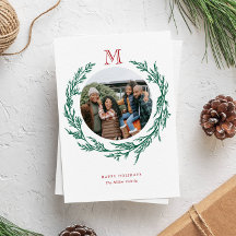 Krans Monogram Foto Vakantiewenskaart