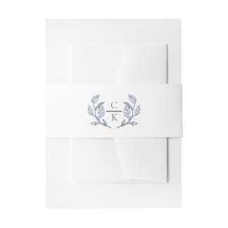 Krans Monogram Franse Toile Bloemstuk Bruiloft Uitnodigingen Wikkel