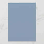 Krans Monogram Huwelijk Menu Kaarten Stof Blauw (Achterkant)
