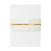 Krans Monogram & Lint - Crème Uitnodigingen Wikkel (Achterkant Voorbeeld)