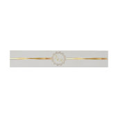 Krans Monogram & Lint - Lichtgrijs Uitnodigingen Wikkel (Vlak)