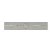 Krans Monogram & Lint - Salie Uitnodigingen Wikkel (Vlak)