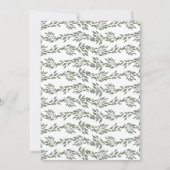 Krans Monogram Sage Groen Elegant Lijst Bruiloft Kaart (Achterkant)