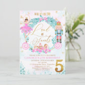 Krans Notenkraker Land van snoep 5e verjaardag Kaart (Staand voorkant)