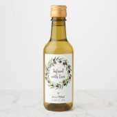 Krans Olijfolie Huwelijksgunsten doordrenkt met li Wijn Etiket (Voorkant)