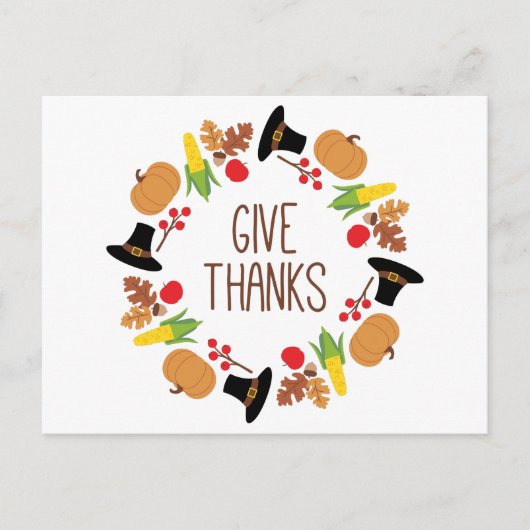 Krans om dankbaar te zijn briefkaart (Voorkant)