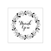 Krans ontwerp dank u rubberen stempel (Afrduk)