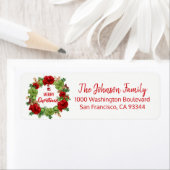 Krans Ornamenten Vakantie Kerst retour adres Etiket (Insitu)