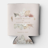 Krans pampas gras bruiloft blikjeskoeler (Voorkant)