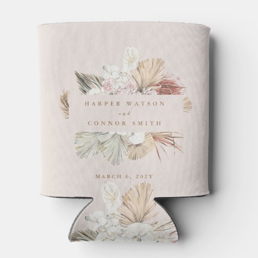 Krans pampas gras bruiloft blikjeskoeler (Achterkant)