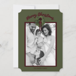 Krans Persoonlijke Kerstkaart Burgundy Save The Date