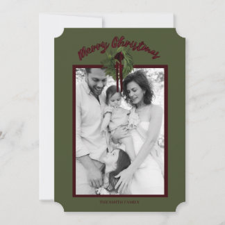Krans Persoonlijke Kerstkaart Burgundy Save The Date