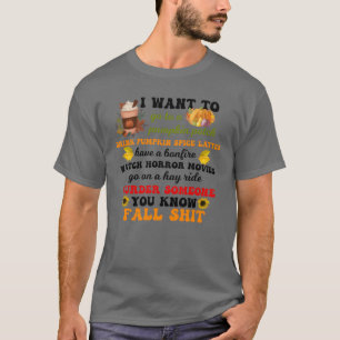 Krans Pumpkin Spice-liefhebbers Horrorfilm Herfstc T-shirt