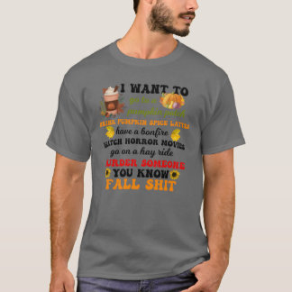 Krans Pumpkin Spice-liefhebbers Horrorfilm Herfstc T-shirt