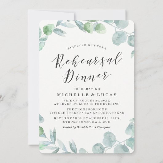 Krans | Repetitie diner Kaart (Voorkant)