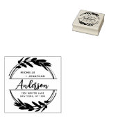 Krans retouradres Rubberstempel (Gestempeld)